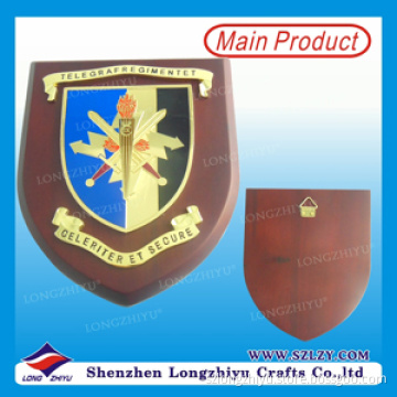 Italy Award Hanging Wooden Shield Plaque Enamel Souvenir Wooden Plaque Lzy-P013